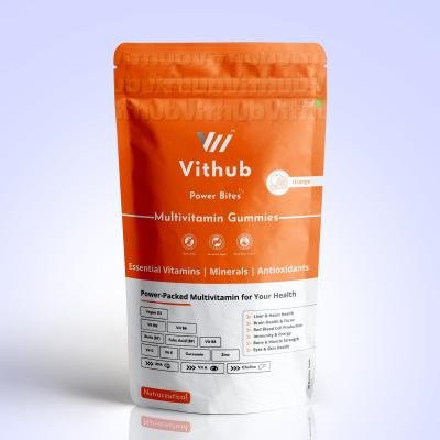 Multivitamin Gummies For Daily Energy And Wellness | 30 Days Pack | With Vitamin A, B Complex, C, D3, E, Zinc Folic Acid, DHA for brain, Choline and Curcumin | Zesty Orange Flavour | No Added Sugar | One A Day| Third Party Tested| Vegan | NABL Certified